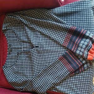 Sheer lite dark blue top